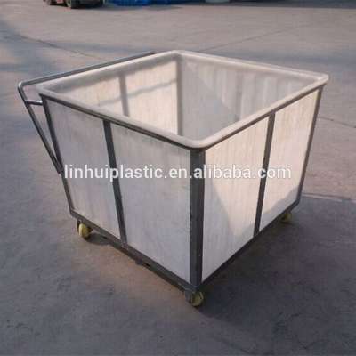 400L Rectangular Polyethylene Plastic trolly tank with wheels