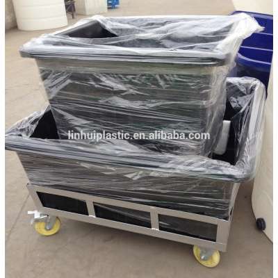 Durable 500L commercial used laundry carts with wheels supplier