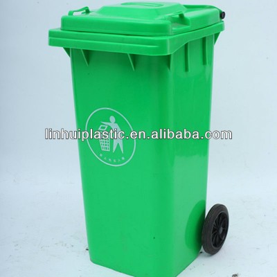 Offer plastic moving garbage bin two wheel ,eco-friendly good quality--240 Liters