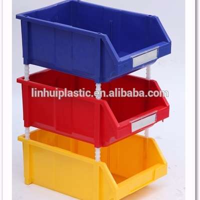 Stackable colorful small plastic work bin