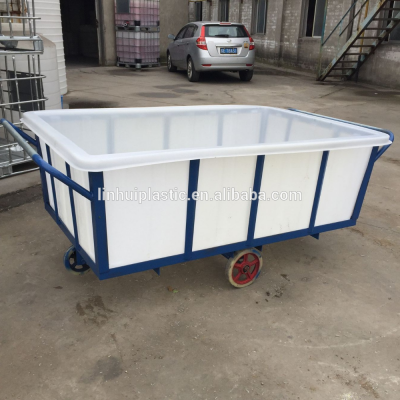 Offer 1500L Blue Plastic Square trolly Tank